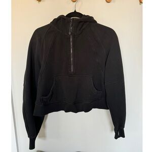 Scuba Oversized Half-Zip Hoodie Black XS/S